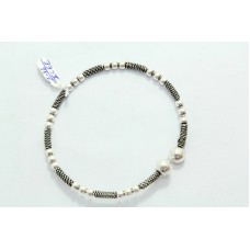 925 Sterling Silver Women Tribal jewelry Bangle Bracelet Beads 12.78 Grams